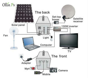 شارژر خورشیدی قابل حمل مجتمع مسکونی 60W، سیستم روشنایی خورشیدی برای خانه