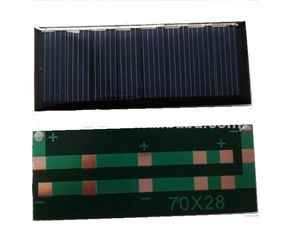 مینی پنل خورشیدی رزین اپوکسی 2V 0.6W با سیم باتری خورشیدی سیلیکون پلی کریستال
